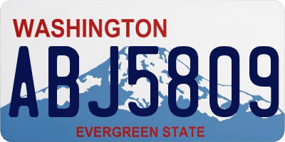 WA license plate ABJ5809