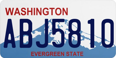 WA license plate ABJ5810