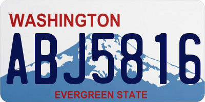 WA license plate ABJ5816