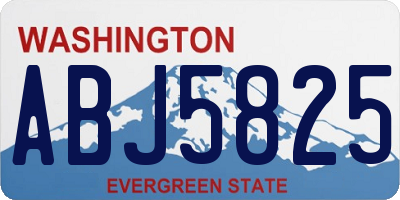 WA license plate ABJ5825
