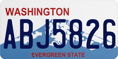 WA license plate ABJ5826