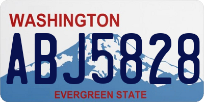 WA license plate ABJ5828