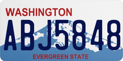 WA license plate ABJ5848