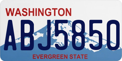 WA license plate ABJ5850