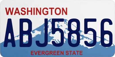 WA license plate ABJ5856