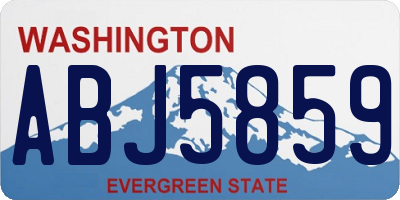 WA license plate ABJ5859