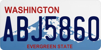 WA license plate ABJ5860