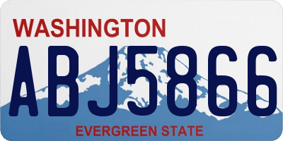 WA license plate ABJ5866