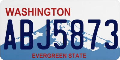 WA license plate ABJ5873