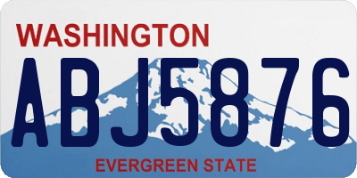 WA license plate ABJ5876