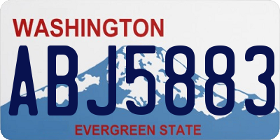 WA license plate ABJ5883