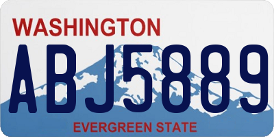 WA license plate ABJ5889
