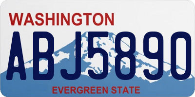 WA license plate ABJ5890