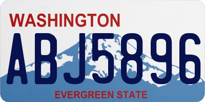 WA license plate ABJ5896
