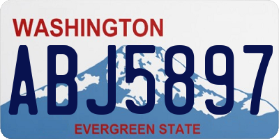 WA license plate ABJ5897