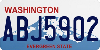 WA license plate ABJ5902