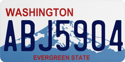 WA license plate ABJ5904