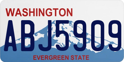 WA license plate ABJ5909