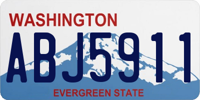 WA license plate ABJ5911