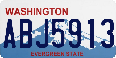 WA license plate ABJ5913