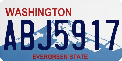 WA license plate ABJ5917