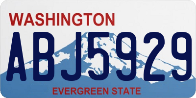 WA license plate ABJ5929
