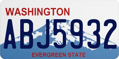 WA license plate ABJ5932