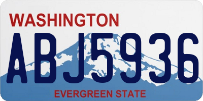 WA license plate ABJ5936