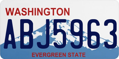 WA license plate ABJ5963