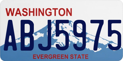 WA license plate ABJ5975