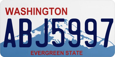 WA license plate ABJ5997