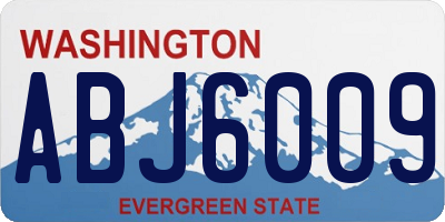 WA license plate ABJ6009