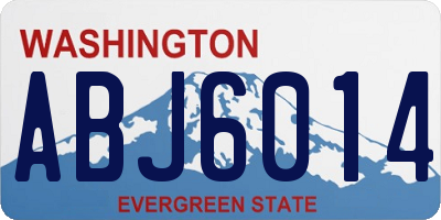 WA license plate ABJ6014