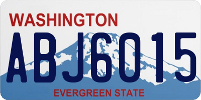 WA license plate ABJ6015