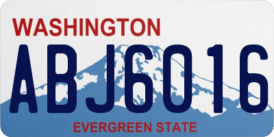 WA license plate ABJ6016