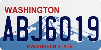 WA license plate ABJ6019