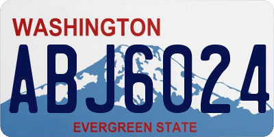 WA license plate ABJ6024