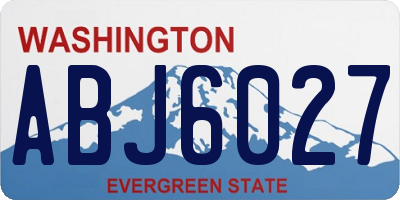WA license plate ABJ6027