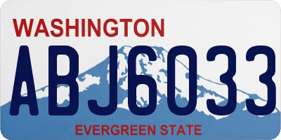 WA license plate ABJ6033