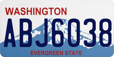 WA license plate ABJ6038
