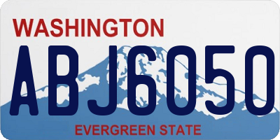 WA license plate ABJ6050