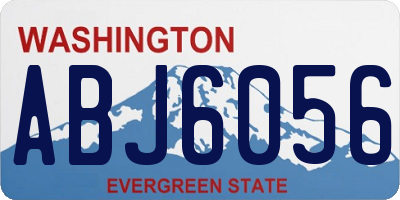 WA license plate ABJ6056