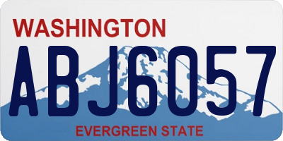 WA license plate ABJ6057