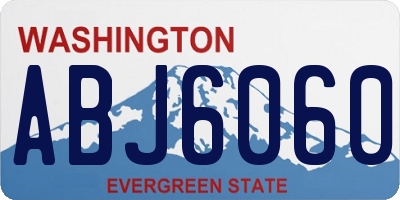 WA license plate ABJ6060