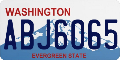 WA license plate ABJ6065