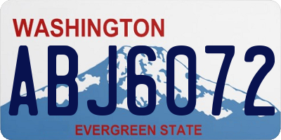 WA license plate ABJ6072
