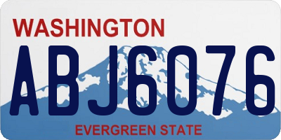 WA license plate ABJ6076