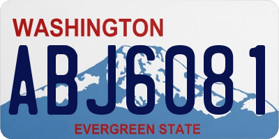 WA license plate ABJ6081