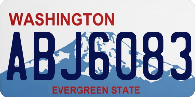 WA license plate ABJ6083