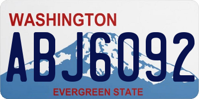 WA license plate ABJ6092